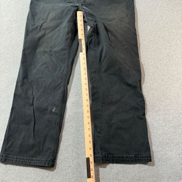 Duluth Trading Jeans Mens 38x32 Black Flex Workwear Solid Regular 5 Pocket - Picture 7 of 13